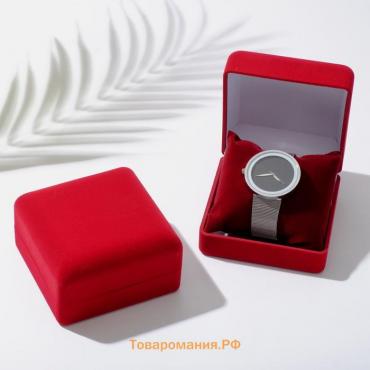 Футляр бархатный под браслет/часы «Классика», 9×9, красный