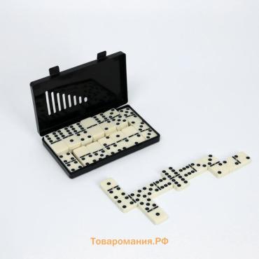 Домино пластиковое "Форкас", настольная игра, 11 х 18 см, костяшка 4.5 х 2.5 см, 28 штук