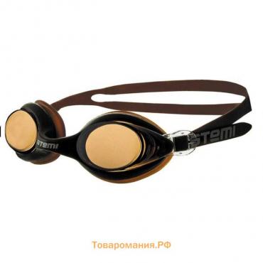 Очки для плавания Atemi N7104, силикон, цвет молочный шоколад