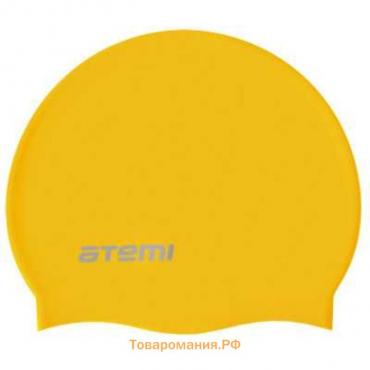 Шапочка для плавания Atemi SC107, силикон, жёлтая