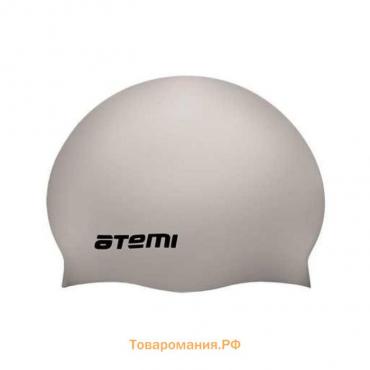 Шапочка для плавания Atemi TC308, детский, тонкий силикон, цвет серебро