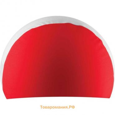 Шапочка для плавания NOVUS NPC-41, полиэстер, цвет красный/белый