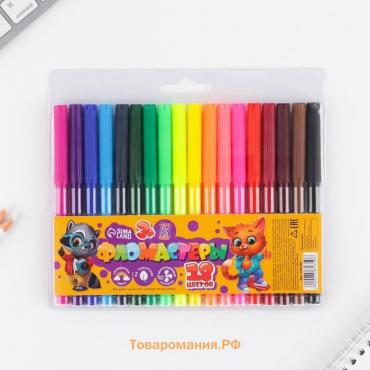 Фломастеры 18 цветов вентилируемый колпачок с европодвесом