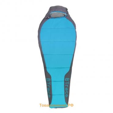 Спальный мешок BTrace Snug, кокон, 2 слоя, размер L, левый, 90х220 см, -14°C, цвет серый/синий