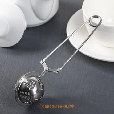Ситечко для чая  «Бергамот», 16.5 см, нержавеющая сталь, серебристое