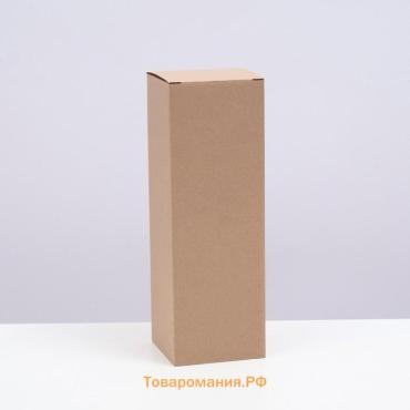 Коробка под бутылку, бурая, 12×12×36 см