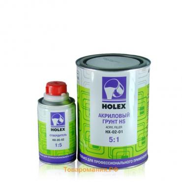 Грунт Holex акриловый, 5+1 HS, черный, без отвердителя, 0,5 л