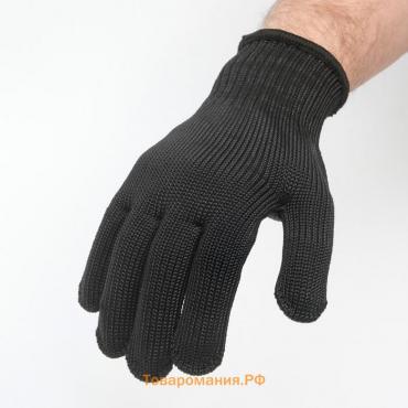 Перчатки защищающие от порезов, размер - M, черные