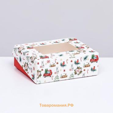 Коробка подарочная новогодняя складная «Хорошего праздника», 10×8×3.5 см