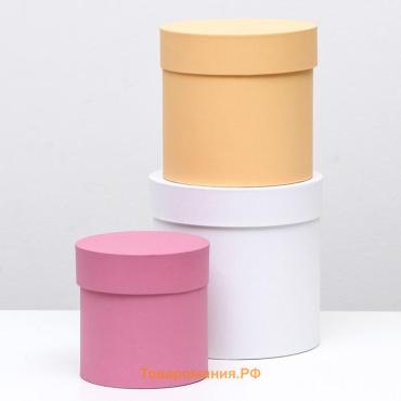 Набор шляпных коробок 3 в 1 «Разноцветные» , 18×18 - 13×13 см