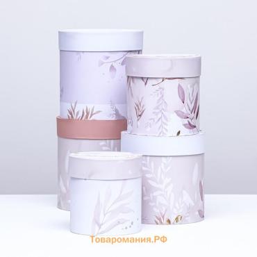 Набор круглых коробок 5 в 1 «Умиротверение» ,19.5×19.5 - 14×14 см